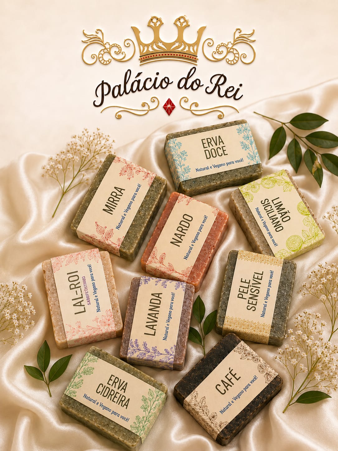 Coleção de sabonetes artesanais Palácio do Rei